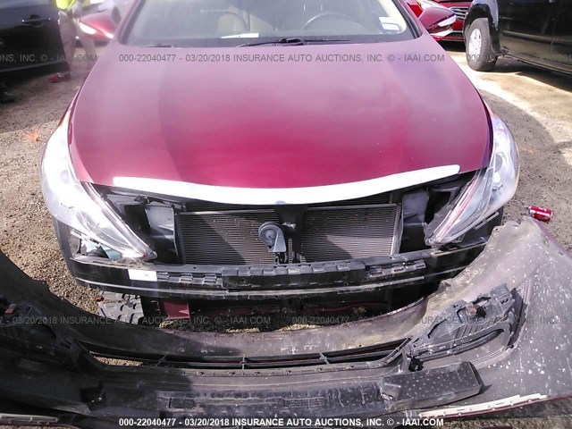 5NPEC4AC8CH437927 - 2012 HYUNDAI SONATA SE/LIMITED RED photo 6