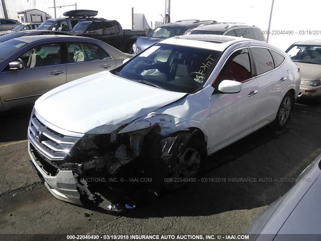 5J6TF2H53CL007738 - 2012 HONDA CROSSTOUR EXL WHITE photo 2