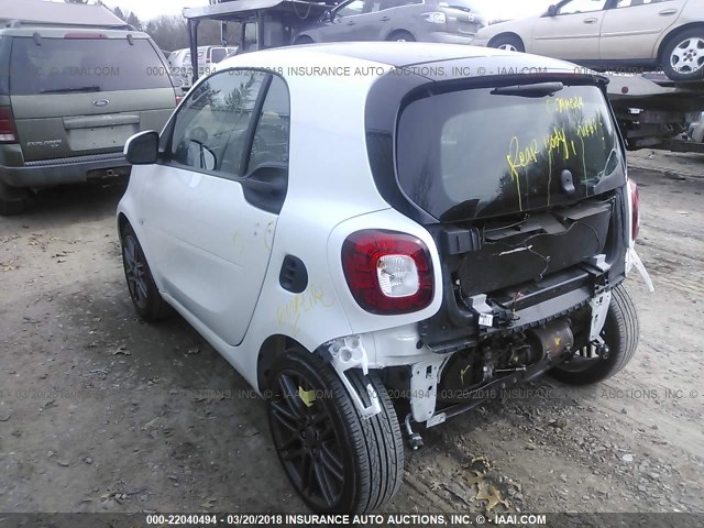 WMEFJ5DA9HK171614 - 2017 SMART FORTWO WHITE photo 3