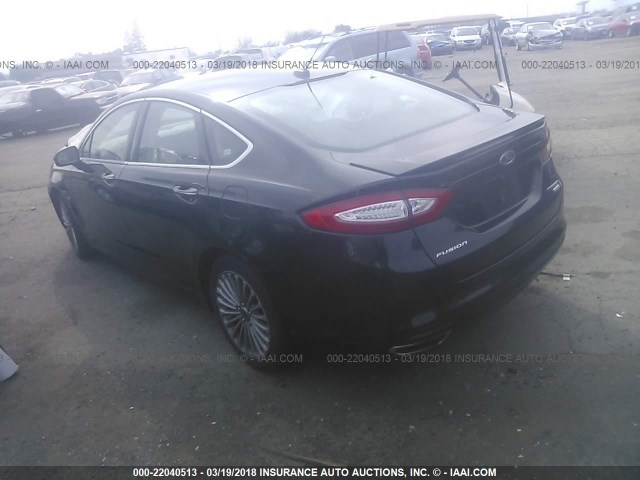 3FA6P0K95FR238619 - 2015 FORD FUSION TITANIUM BLACK photo 3