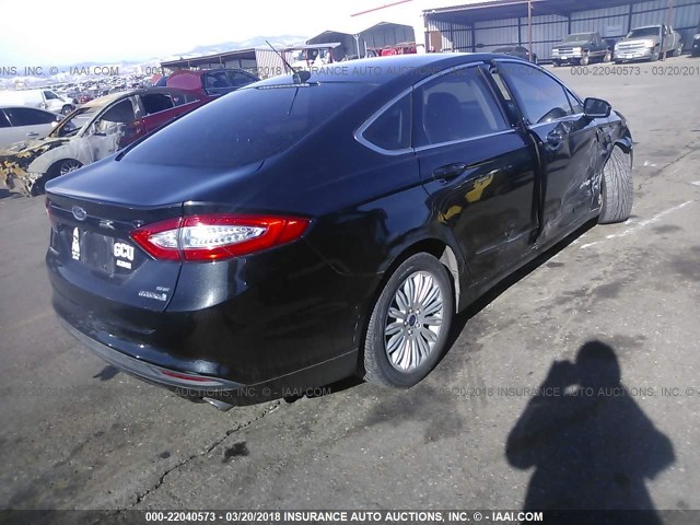 3FA6P0LU3DR223357 - 2013 FORD FUSION SE HYBRID BLACK photo 4