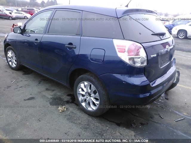 2T1KR32E85C550486 - 2005 TOYOTA COROLLA MATRIX XR Dark Blue photo 3