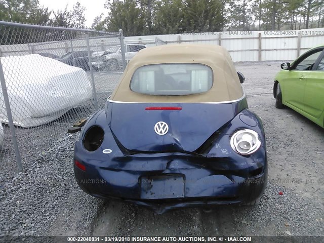 3VWRF31YX6M325723 - 2006 VOLKSWAGEN NEW BEETLE CONVERTIBLE OPTION PKG 1 BLUE photo 6