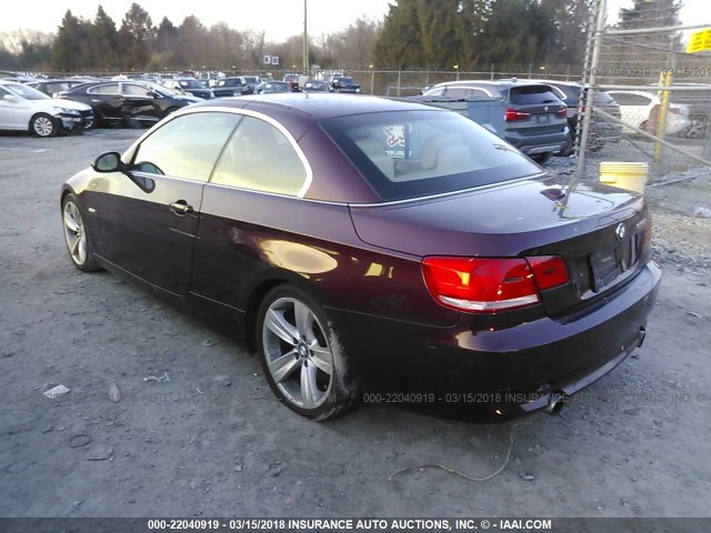 WBAWL73589P182744 - 2009 BMW 335 I MAROON photo 3