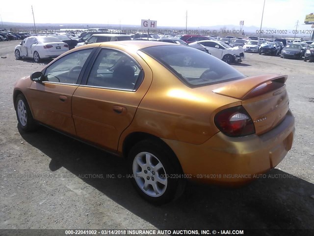 1B3ES56CX5D115589 - 2005 DODGE NEON SXT ORANGE photo 3