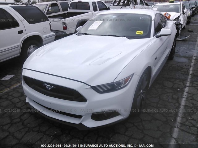 1FA6P8CF7G5268549 - 2016 FORD MUSTANG GT WHITE photo 2