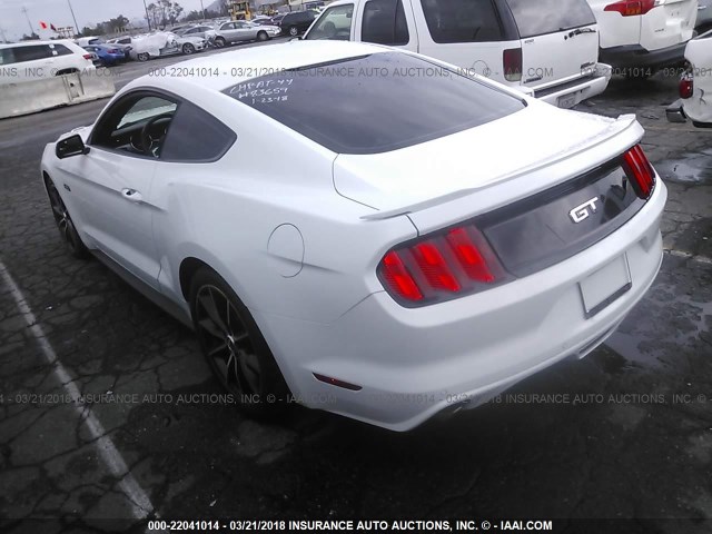 1FA6P8CF7G5268549 - 2016 FORD MUSTANG GT WHITE photo 3