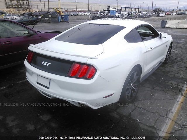 1FA6P8CF7G5268549 - 2016 FORD MUSTANG GT WHITE photo 4