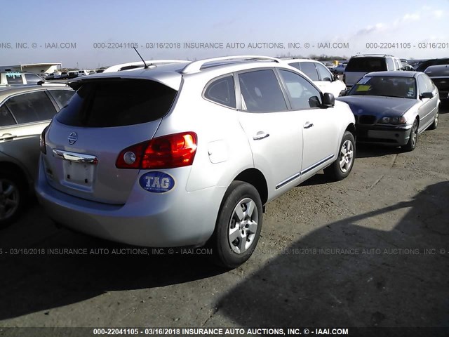 JN8AS5MT5FW654843 - 2015 NISSAN ROGUE SELECT S SILVER photo 4