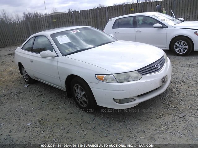 2T1CE22P62C013610 - 2002 TOYOTA CAMRY SOLARA SE WHITE photo 1