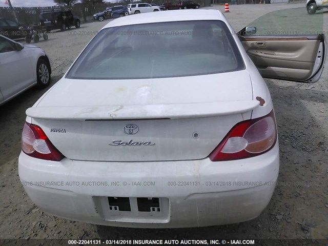 2T1CE22P62C013610 - 2002 TOYOTA CAMRY SOLARA SE WHITE photo 6