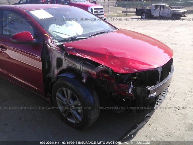 5NPD84LF0JH300904 - 2018 HYUNDAI ELANTRA SEL/VALUE/LIMITED RED photo 6