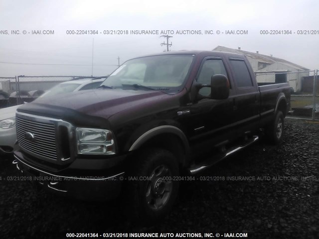 1FTWW31P96EB09669 - 2006 FORD F350 SRW SUPER DUTY BURGUNDY photo 2