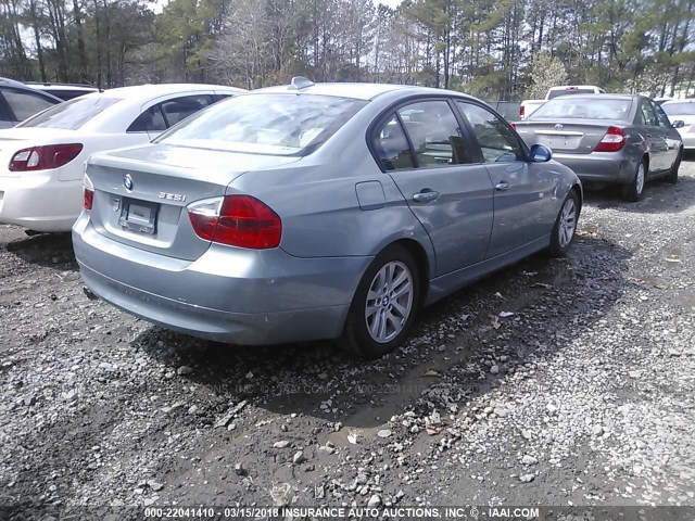 WBAVB17556NK30567 - 2006 BMW 325 I AUTOMATIC BLUE photo 4