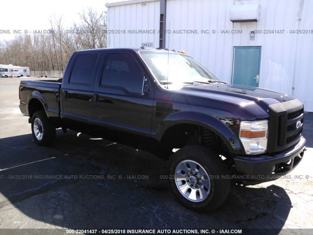 1FTWW31R08ED39847 - 2008 FORD F350 SRW SUPER DUTY BLACK photo 1