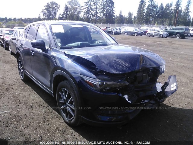 JM3KFBDM5J1322636 - 2018 MAZDA CX-5 GRAND TOURING Dark Blue photo 1