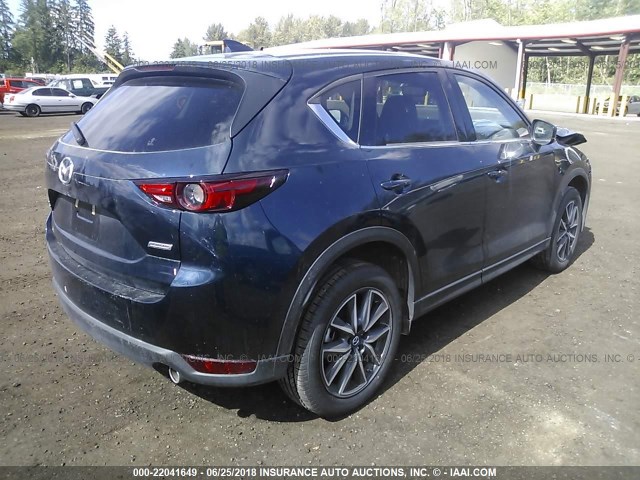 JM3KFBDM5J1322636 - 2018 MAZDA CX-5 GRAND TOURING Dark Blue photo 4