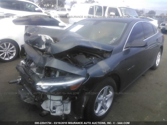 1G1ZB5ST8HF232076 - 2017 CHEVROLET MALIBU LS 灰色 照片 2