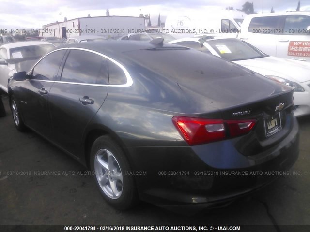 1G1ZB5ST8HF232076 - 2017 CHEVROLET MALIBU LS 灰色 照片 3