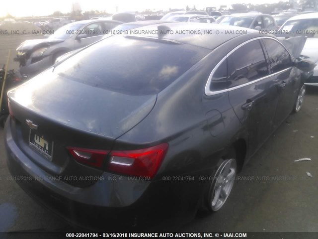 1G1ZB5ST8HF232076 - 2017 CHEVROLET MALIBU LS 灰色 照片 4