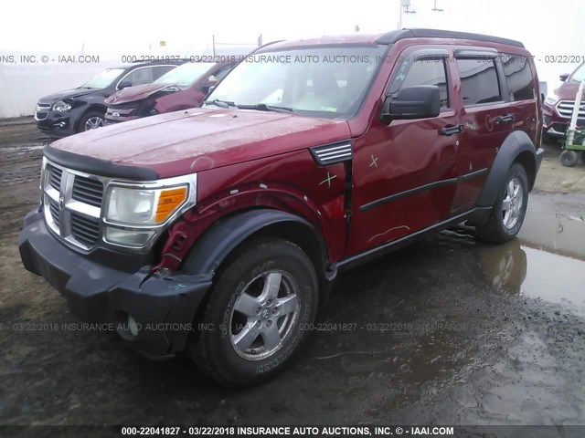 1D8GU28K47W556437 - 2007 DODGE NITRO SXT RED photo 2