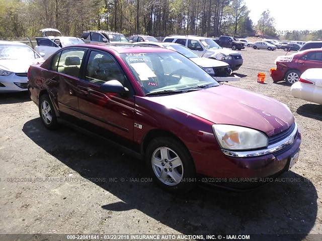 1G1ZT54835F285687 - 2005 CHEVROLET MALIBU LS ბურგუნდია ფოტო 1