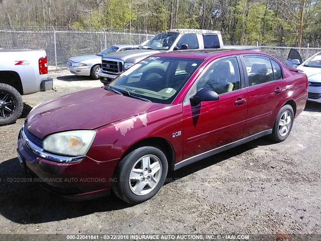 1G1ZT54835F285687 - 2005 CHEVROLET MALIBU LS ბურგუნდია ფოტო 2