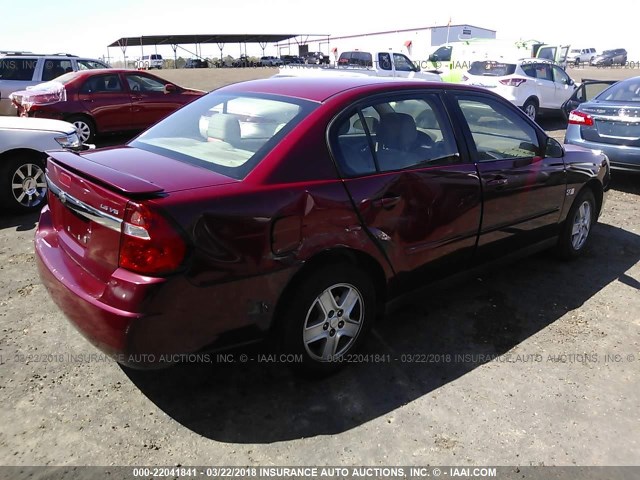 1G1ZT54835F285687 - 2005 CHEVROLET MALIBU LS ბურგუნდია ფოტო 4