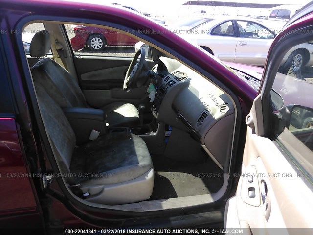 1G1ZT54835F285687 - 2005 CHEVROLET MALIBU LS ბურგუნდია ფოტო 5