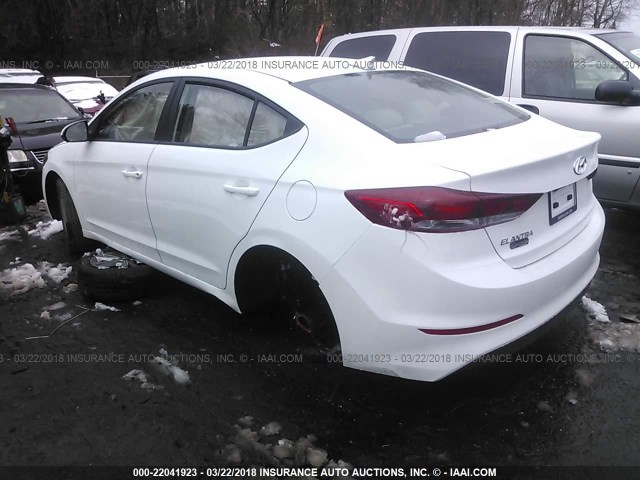 5NPD84LF6JH274521 - 2018 HYUNDAI ELANTRA SEL/VALUE/LIMITED WHITE photo 3