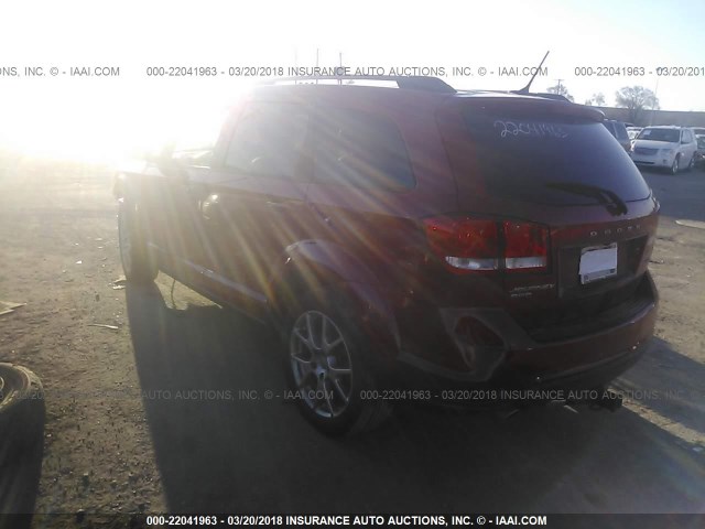 3C4PDDEGXHT593154 - 2017 DODGE JOURNEY GT BURGUNDY photo 3