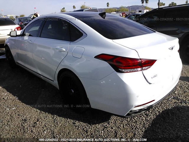 KMHGN4JF4HU208215 - 2017 GENESIS G80 ULTIMATE WHITE photo 3