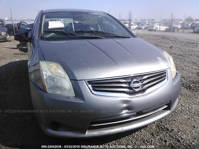 3N1AB6AP5AL680854 - 2010 NISSAN SENTRA 2.0/2.0S/SR/2.0SL GRAY photo 6