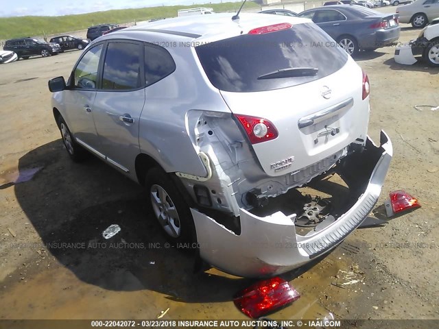 JN8AS5MT4EW619242 - 2014 NISSAN ROGUE SELECT S SILVER photo 3