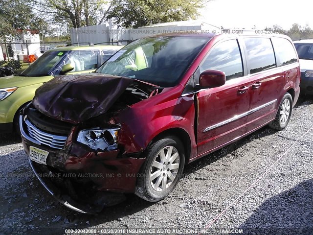 2C4RC1BGXER157661 - 2014 CHRYSLER TOWN & COUNTRY TOURING MAROON photo 2