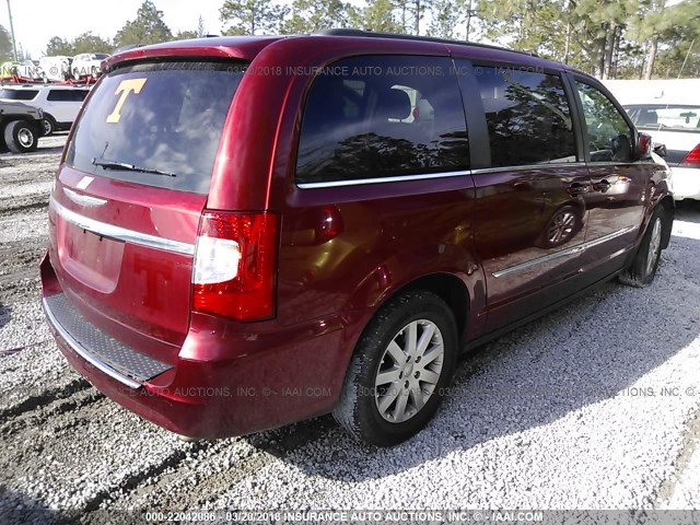 2C4RC1BGXER157661 - 2014 CHRYSLER TOWN & COUNTRY TOURING MAROON photo 4