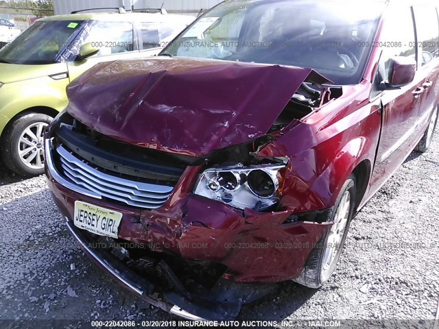 2C4RC1BGXER157661 - 2014 CHRYSLER TOWN & COUNTRY TOURING MAROON photo 6