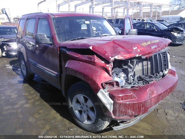 1J8GN28K79W528459 - 2009 JEEP LIBERTY SPORT RED photo 1