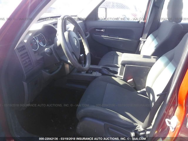 1J8GN28K79W528459 - 2009 JEEP LIBERTY SPORT 红色 照片 5