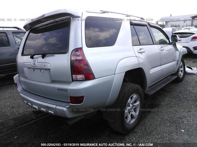 JTEZU14R440038830 - 2004 TOYOTA 4RUNNER SR5/SPORT SILVER photo 4