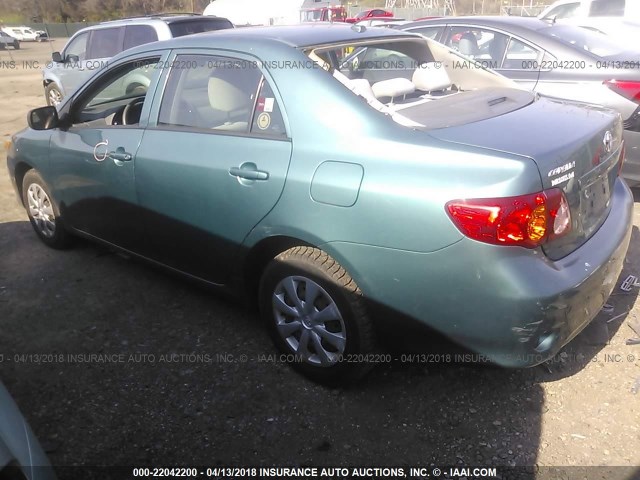 2T1BU4EE0AC246188 - 2010 TOYOTA COROLLA S/LE/XLE GREEN photo 3