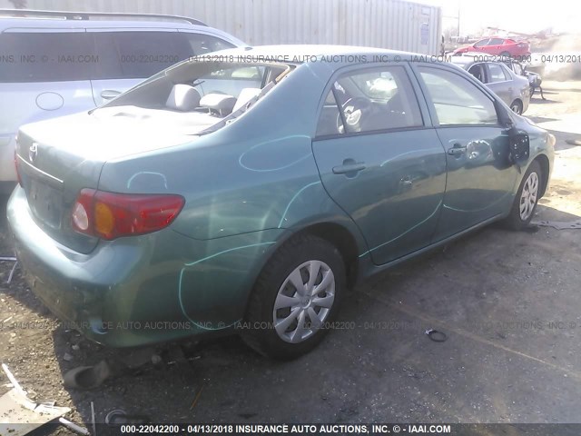 2T1BU4EE0AC246188 - 2010 TOYOTA COROLLA S/LE/XLE GREEN photo 4