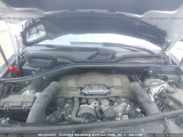 4JGBB8GB7BA659596 - 2011 MERCEDES-BENZ ML 350 4MATIC SILVER photo 10