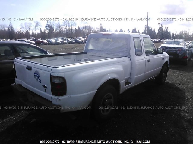 1FTYR14V13PB38176 - 2003 FORD RANGER SUPER CAB WHITE photo 4