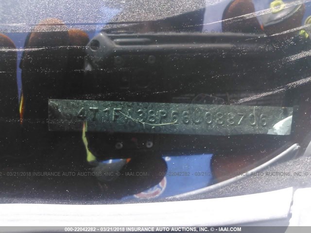 4T1FA38P66U088706 - 2006 TOYOTA CAMRY SOLARA SE/SLE თეთრი ფოტო 9