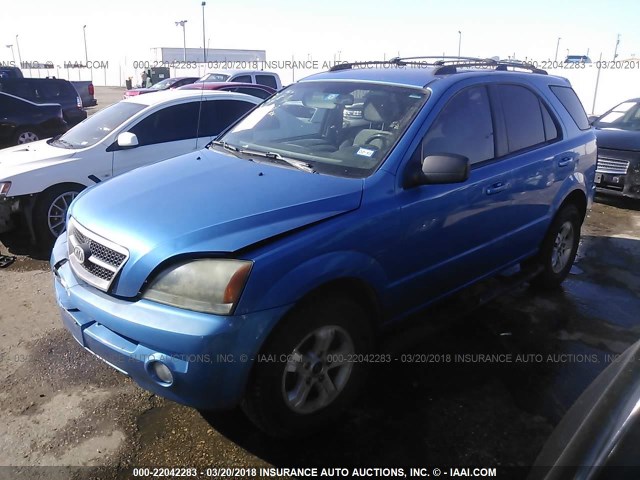 KNDJD733555425652 - 2005 KIA SORENTO EX/LX Light Blue photo 2