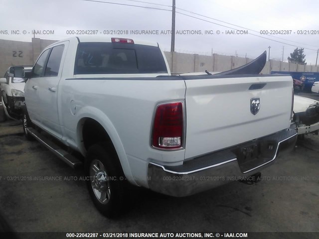 3C6UR5FL2DG581239 - 2013 RAM 2500 LARAMIE WHITE photo 3