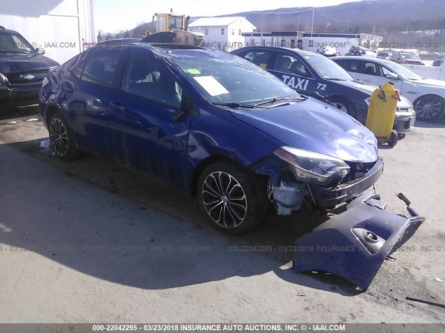 2T1BURHE4EC081938 - 2014 TOYOTA COROLLA L/LE/LE PLS/PRM/S/S PLS BLUE photo 1