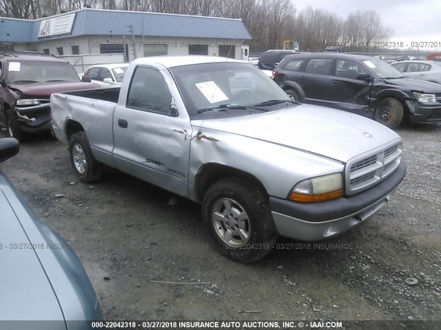 1B7FL26X21S250279 - 2001 DODGE DAKOTA SILVER photo 1