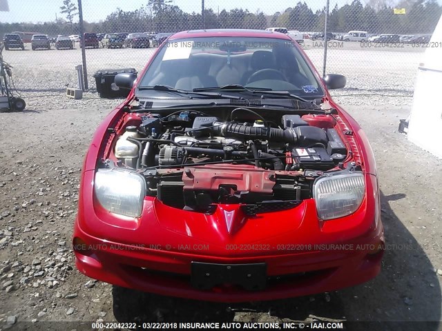 1G2JB124627445331 - 2002 PONTIAC SUNFIRE SE RED photo 6